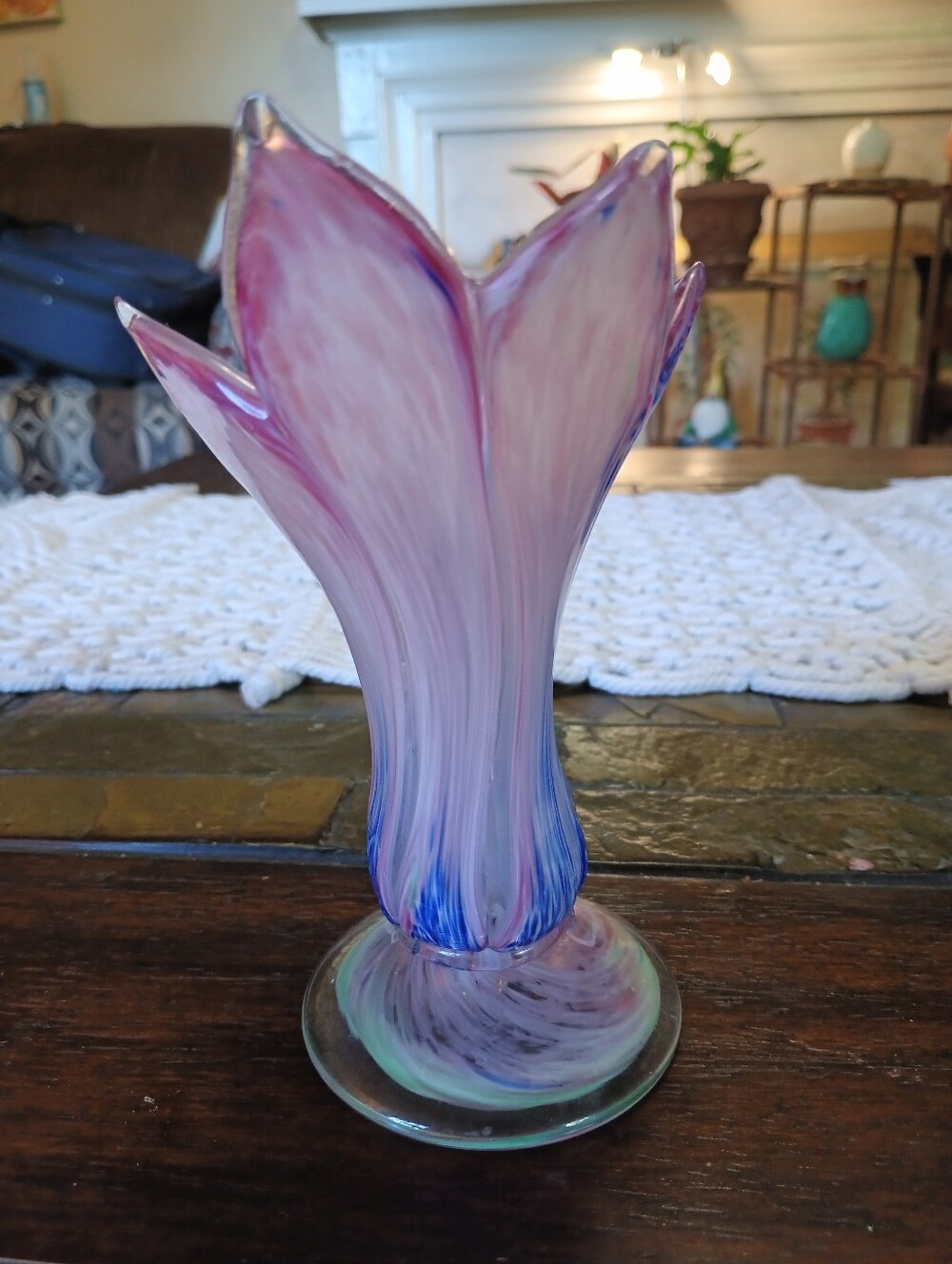 Two's Company Hand-blown Glass Vase - Picture 6 of 12